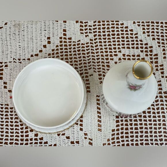 Vintage PARAGON Victoriana Rose small vase and small dish || ENGLAND - Picture 6 of 12